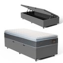 Ver imagem 1 de Cama Box Baú com Colchão de Espuma D45 Pillow Top Fort Comfort Solteiro 88cm