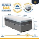 Ver imagem 4 de Cama Box Baú com Colchão de Espuma D45 Pillow Top Fort Comfort Solteiro 88cm