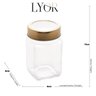 Pote Vidro Transparente com Tampa Dourada 300 Ml Lyor 1259 - 4