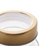 Pote Vidro Transparente com Tampa Dourada 300 Ml Lyor 1259 - 2