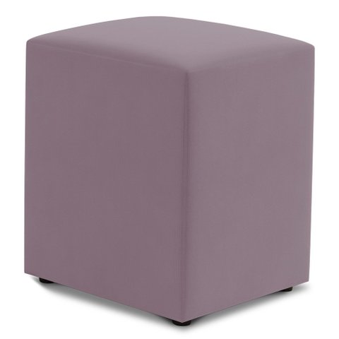 Puff Decorativo Sala de Estar Quadrado 36x47cm Veludo Rosê - Desk Design