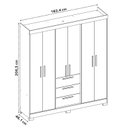 Ver imagem 6 de Guarda-roupa Nt 6030 C/espelho Branco - Notavel