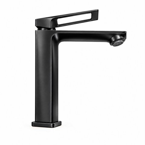 Torneira Doha Preta Baixa Aço Inox 304 Premium Luxo Goldenx