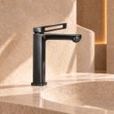 Ver imagem 7 de Torneira Doha Preta Baixa Aço Inox 304 Premium Luxo Goldenx