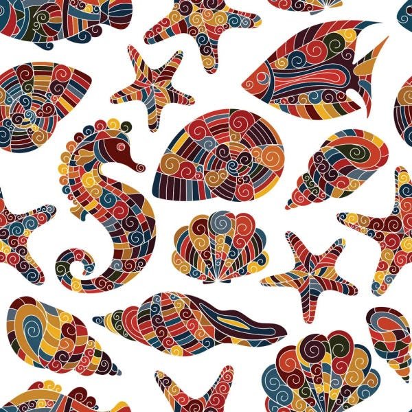 Papel de Parede Adesivo - Animais Marinhos - 050pps - 2