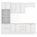 Ver imagem 6 de Cozinha Completa Atlanta 10 Portas 5 Gavetas 100% Mdf Americana Branco - Panorama Móveis