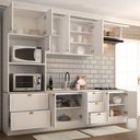 Ver imagem 2 de Cozinha Completa Atlanta 10 Portas 5 Gavetas 100% Mdf Americana Branco - Panorama Móveis