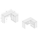 Ver imagem 4 de Mesa para Escritório em L Portugal 2 Gavetas 2 Portas 120cm Politorno