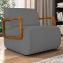 Ver imagem 2 de Poltrona Decorativa Orgânica para Sala Kit 2 Belarus K04 Bouclê Cinza - Mpozenato