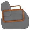 Ver imagem 6 de Poltrona Decorativa Orgânica para Sala Kit 2 Belarus K04 Bouclê Cinza - Mpozenato