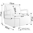 Ver imagem 4 de Poltrona Decorativa Orgânica para Sala Kit 2 Belarus K04 Bouclê Cinza - Mpozenato