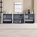 Ver imagem 6 de Armário para Escritório 240cm com 4 Portas Nicho e Tampo Embutido Corporate