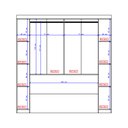 Ver mais imagens de Guarda Roupa Casal 6 Portas com Escrivaninha Vega Branco Carraro