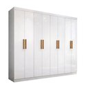 Ver imagem 3 de Guarda-roupa Casal Liberdade 8 Portas 4 Gavetas 100% Mdf Branco - Pnr Móveis