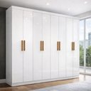 Ver imagem 1 de Guarda-roupa Casal Liberdade 8 Portas 4 Gavetas 100% Mdf Branco - Pnr Móveis