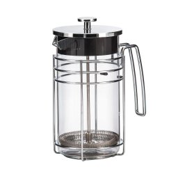 Cafeteira Prensa Francesa Em Vidro E Aço Inox 1000Ml Prateada Oxford - 1