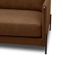 Ver imagem 7 de Sofá Decorativo Karine 3 Lugares Sala de Estar 210cm Pés em Aço Couro Marrom Claro Manchado G88 - Gr