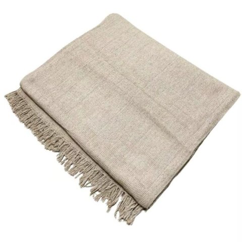 Manta para Sofá 1,70x2,20 Grande para Decorar Sofa Luxo Cama 100% Algodão Várias Cores Areia