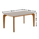 Ver imagem 5 de Mesa de Jantar Liz 180cm Tampo MDF Vidro Canto Copo com 6 Cadeiras Lorena Moderna Mobília