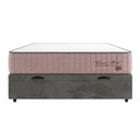 Ver imagem 1 de Cama Box Casal Bau Suede Cinza + Colchão Grand Hotel Rose Molas Ensacadas - Comfort Prime