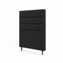 Ver imagem 4 de Cabeceira para Cama Solteiro Estofada ,088 Mts Iza Vilajo: Suede Preto