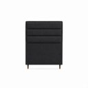 Ver imagem 3 de Cabeceira para Cama Solteiro Estofada ,088 Mts Iza Vilajo: Suede Preto