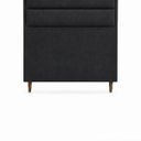 Ver imagem 6 de Cabeceira para Cama Solteiro Estofada ,088 Mts Iza Vilajo: Suede Preto