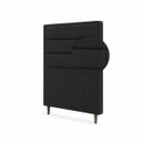 Ver imagem 5 de Cabeceira para Cama Solteiro Estofada ,088 Mts Iza Vilajo: Suede Preto