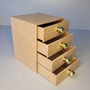 Ver imagem 2 de Gaveteiro em Mdf com 4 Gavetas (20x16x16) Mdf Cru