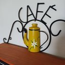 Ver imagem 4 de Prateleira de Café Porta Tempero 60cm Tema Bule Amarelo Sudeste Rústico