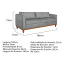 Ver imagem 3 de Sofa 3 Lugares Europa 180cm Estilo Conforto e Elegancia Bouclé - Doce Sonho Móveis