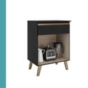 Ver imagem 4 de Balcão 600 Atlanta Carraro Preto Touch 2 Portas 1 Gaveta