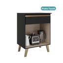 Ver imagem 2 de Balcão 600 Atlanta Carraro Preto Touch 2 Portas 1 Gaveta