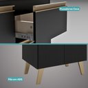 Ver imagem 6 de Balcão 600 Atlanta Carraro Preto Touch 2 Portas 1 Gaveta