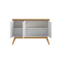 Ver imagem 4 de Buffet / Balcão Pr 3 Portas Estilo Retrô Cor Branco / Cumaru