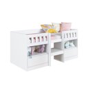 Ver imagem 7 de Cama Alta Infantil Branco com Portas Prateleiras Mdp Ilha Bela Art In Móveis