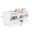 Ver imagem 3 de Cama Alta Infantil Branco com Portas Prateleiras Mdp Ilha Bela Art In Móveis