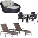 Ver imagem 1 de Kit 2 Espreguiçadeiras Mesa Roma Chaise Lívia Cadeira Emily Tabaco