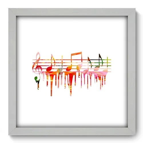 Quadro Decorativo - Notas Musicais - 088qdgb - 1