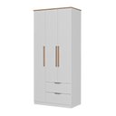 Ver imagem 2 de Guarda Roupa Solteiro 3 Portas Milan Carraro Branco