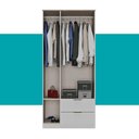 Ver imagem 5 de Guarda Roupa Solteiro 3 Portas Milan Carraro Branco