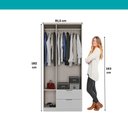 Ver imagem 7 de Guarda Roupa Solteiro 3 Portas Milan Carraro Branco