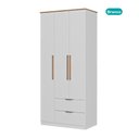Ver imagem 3 de Guarda Roupa Solteiro 3 Portas Milan Carraro Branco