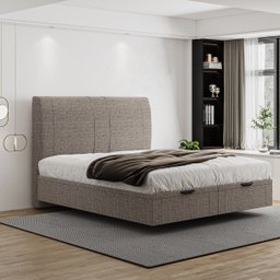 Cama Flutuante Baú Space Queen Linho - Skybox - 2
