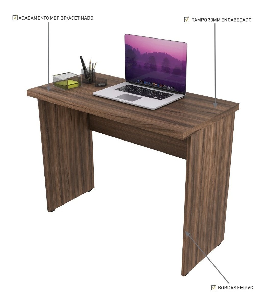 Mesa Para Computador Work 15 Mm Office 90 X 45 Cm - 3