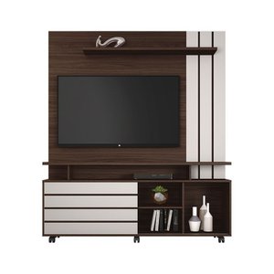 Estante Home para Tv até 65 Polegadas Serrano Jcm Móveis Café Soft/off