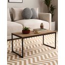 Ver imagem 1 de Mesa Centro Sala Pés Ferro Industrial 60x40 Casteli Madeira