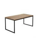 Ver imagem 2 de Mesa Centro Sala Pés Ferro Industrial 60x40 Casteli Madeira