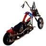 Escultura Decorativa Moto em Metal Bandeira Americana - 1