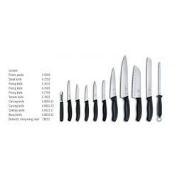 Conjunto 12pçs 9 facas chaira descascador e Cepo Swiss Classic Victorinox 6.7153.11 - 2